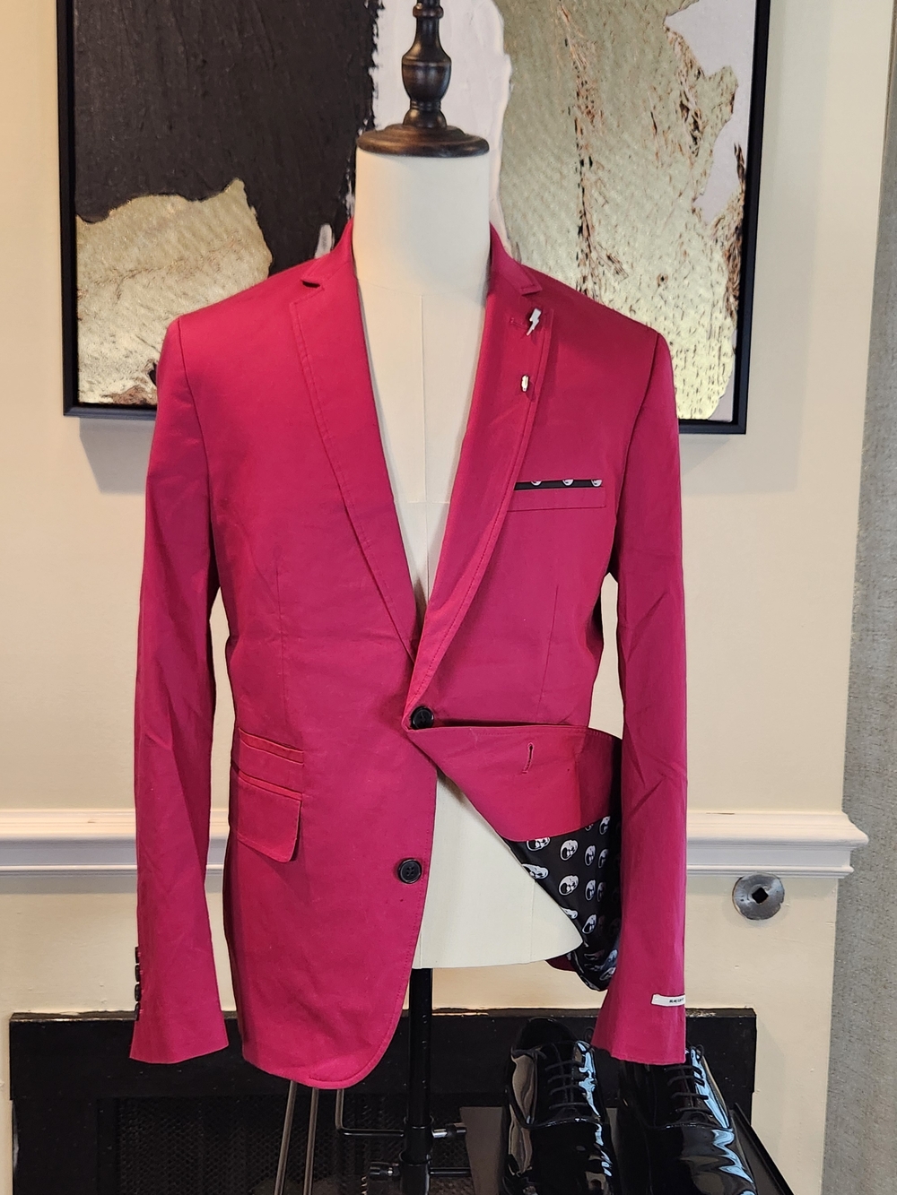 International Concepts Men’s Blazer Size M Bold Pink / Magenta Statement Piece